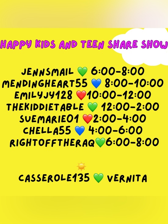 Other - Kids and teen first share show every Thursday!
Let’s get you what you need!